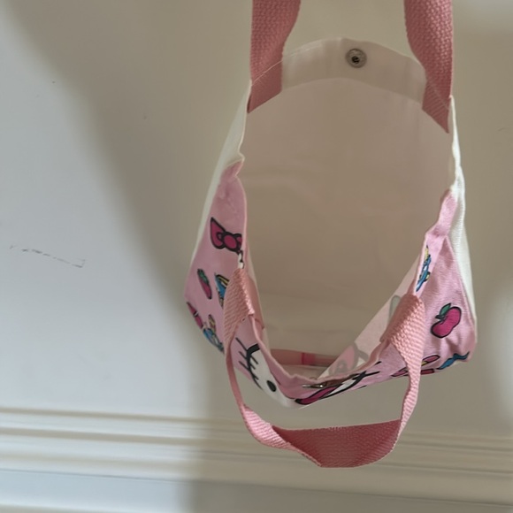 Hello Kitty Sanrio canvas tote 🩷 Pink Classic 🩷 Snack airplane milk New in bag - Picture 6 of 9